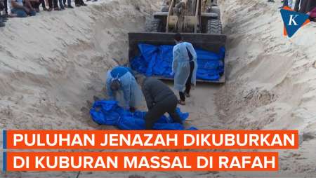 Puluhan Jenazah Dikuburkan di Kuburan Massal di Rafah