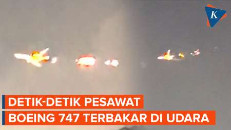 Detik-detik Pesawat Boeing 747 Terbakar saat Akan Mendarat Darurat di Bandara Miami