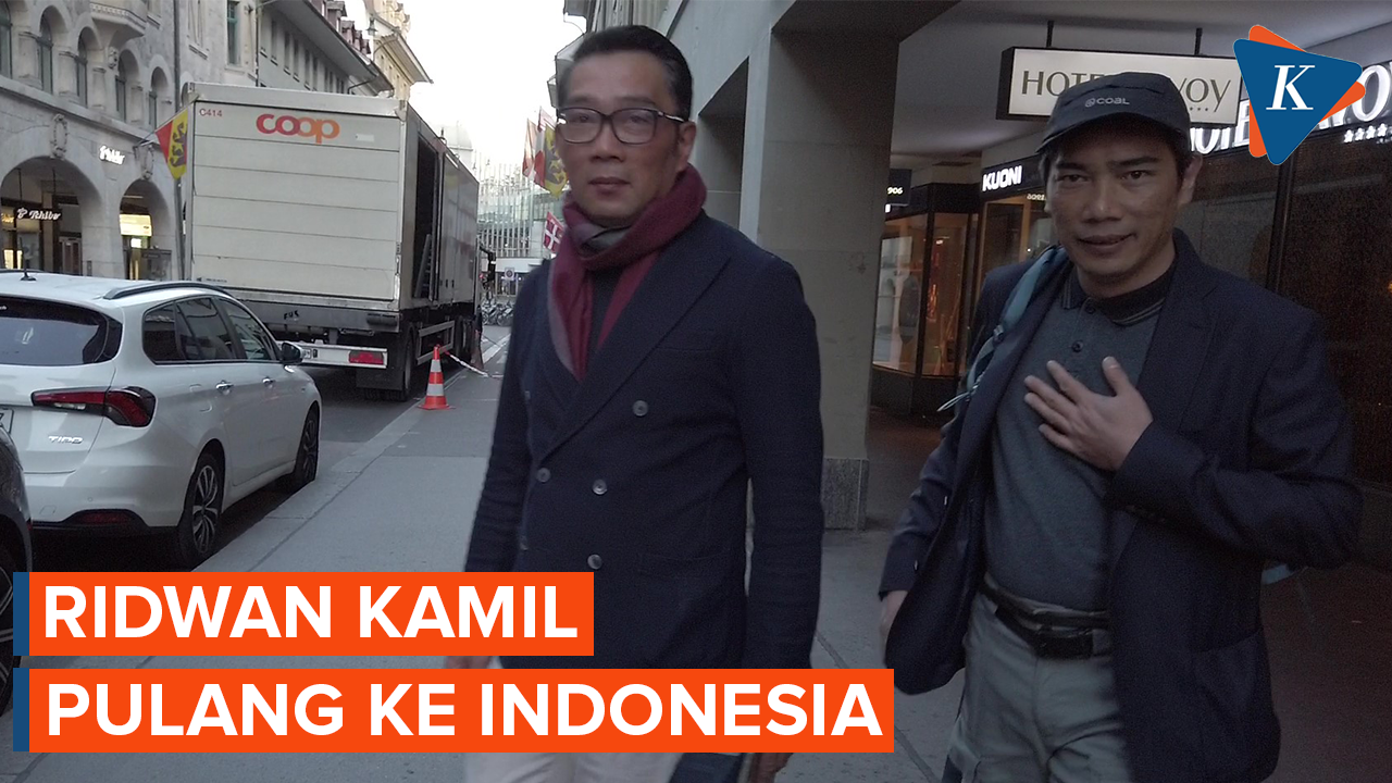 Ridwan Kamil Menuju Bandara untuk Kembali ke Indonesia