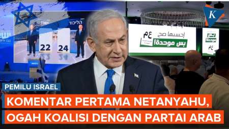 "Ogah Koalisi Dengan Partai Arab", Kata-kata Pertama Netanyahu Usai Hasil Pemilu Israel