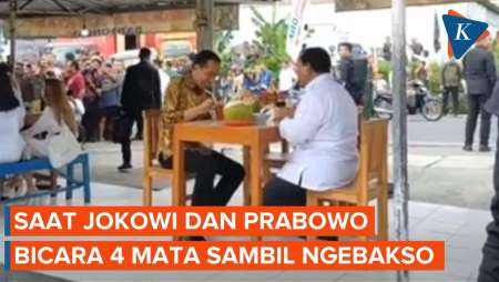 Ini yang Dibahas Jokowi dan Prabowo Sambil Makan Bakso