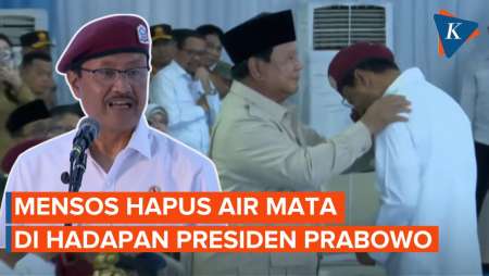 Suara Bergetar, Mensos Ungkap Terima Kasih, Prabowo Akui Bangga