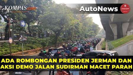 Jalan Sudirman Macet Parah Siang Ini, Ada Demo Dan Rombongan Presiden Jerman Melintas