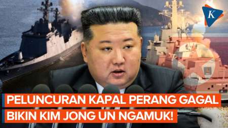 Murka Kim Jong-un Usai Peluncuran Kapal Perusak Korut Gagal karena Kecelakaan