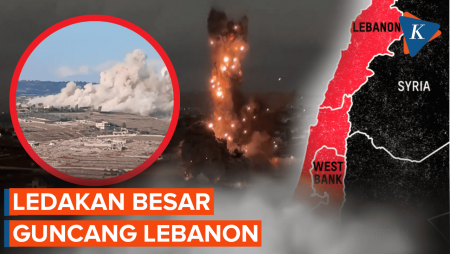 Detik-detik Ledakan Besar Guncang Lebanon, Diduga Dari Jet Tempur Israel