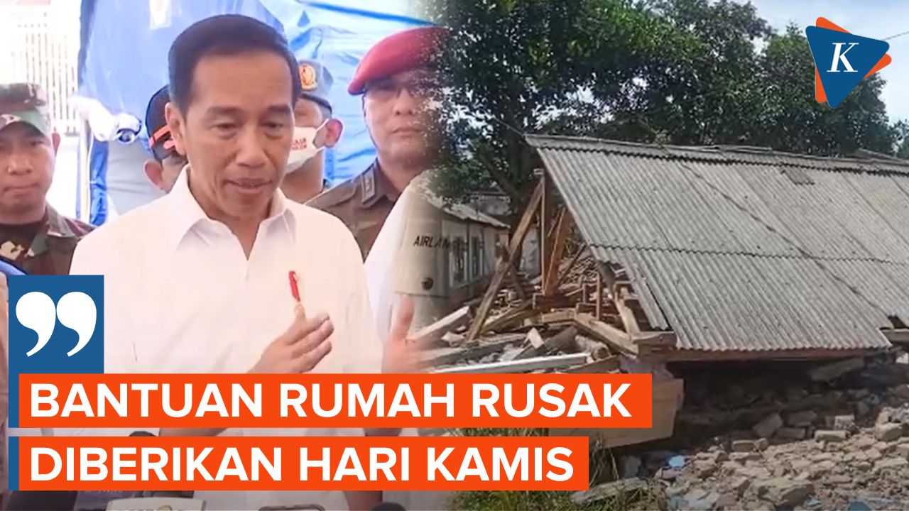 Jokowi Pastikan Ganti Rugi Rumah Rusak di Cianjur Diserahkan Kamis