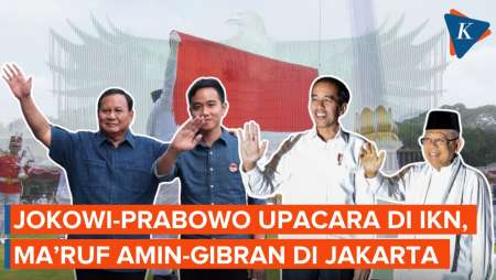 Dua Upacara 17 Agustus Tahun Ini: Jokowi dan Prabowo di IKN, Ma’ruf Amin-Gibran di Jakarta