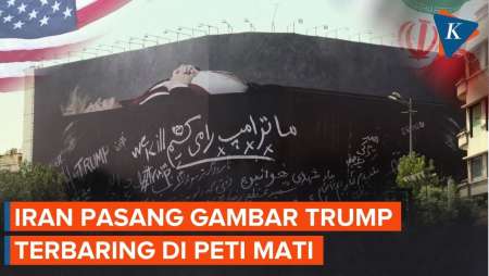Iran Pasang Gambar Trump Terbaring di Peti Mati, Pembalasan Kematian Ali Khamenei