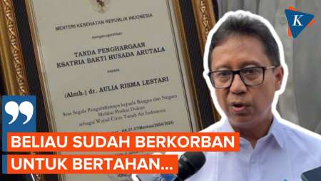 Menkes Berikan Penghargaan untuk Dokter Aulia Korban Bullying