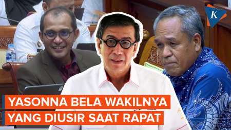 Yasonna Bela Wamenkumham Saat Diusir dari Rapat DPR karena Status Tersangka