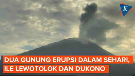 Dua Gunung Erupsi Hari Ini, Ile Lewotolok dan Dukono