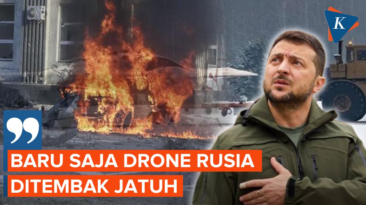 Zelensky Katakan Puluhan Wilayahnya Jadi Sasaran Drone Rusia
