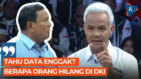 Ditanya Ganjar soal Makam 13 Aktivis 1998, Prabowo: Bapak Tahu Data Tidak