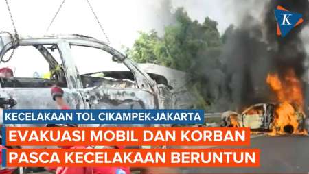 Kecelakaan di Tol Jakarta-Cikampek Hanguskan 2 Mobil, Polisi Data Korban dan Evakuasi Mobil