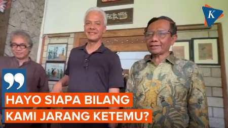 Tampil Bersama, Mahfud: Siapa Bilang Saya dan Pak Ganjar Jarang Ketemu?