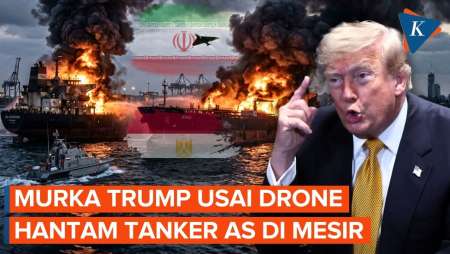 Murka Trump Ke Iran Usai Serangan Drone Membakar Kapal Tanker AS Di Mesir