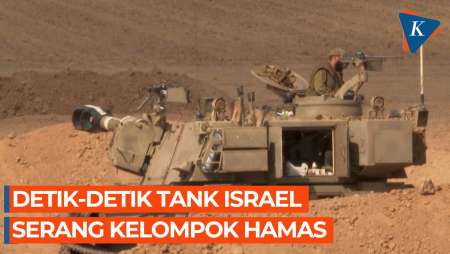 Detik-detik Tank Israel Serang Kelompok Militan Palestina di Gaza