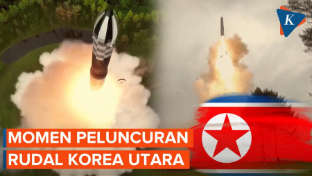 Detik-detik Peluncuran Rudal Korea Utara, Disaksikan Kim Jong Un