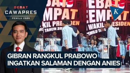 Momen Gibran Rangkul Prabowo Ingatkan untuk Salaman dengan Anies-Cak Imin