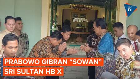 Prabowo dan Gibran “Sowan” Sri Sultan HB X di Kantor Gubernur DIY