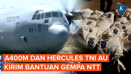 TNI AU Kerahkan Airbus A400M & Hercules, Angkut 33,7 Ton Bantuan Korban Gempa NTT