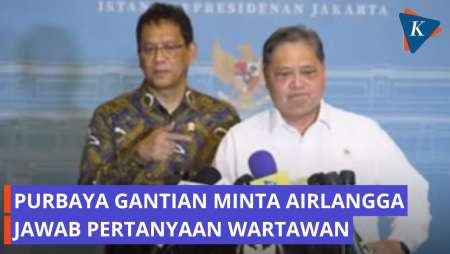 Momen Canggung Saat Purbaya Persilakan Airlangga Jawab Pertayaan Wartawan