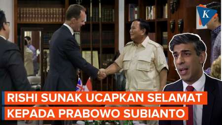 PM Inggris Ucapkan Selamat ke Prabowo lewat Surat