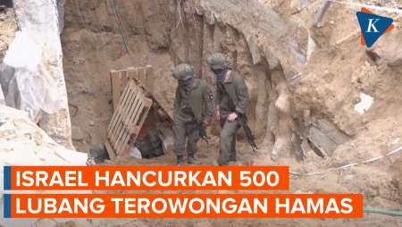 Israel Belum Puas, Sudah Hancurkan 500 dari 800 Terowongan yang Ditemukan