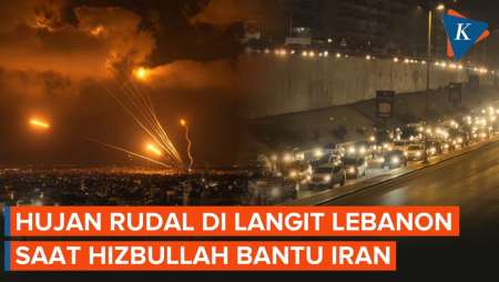 Penampakan Rudal Di Langit Lebanon Saat Hizbullah Terlibat Perang Iran Vs Israel-AS