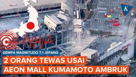 Gempa Jepang Tewaskan 2 Orang Di Mal Aeon Kumamoto Yang Ambruk