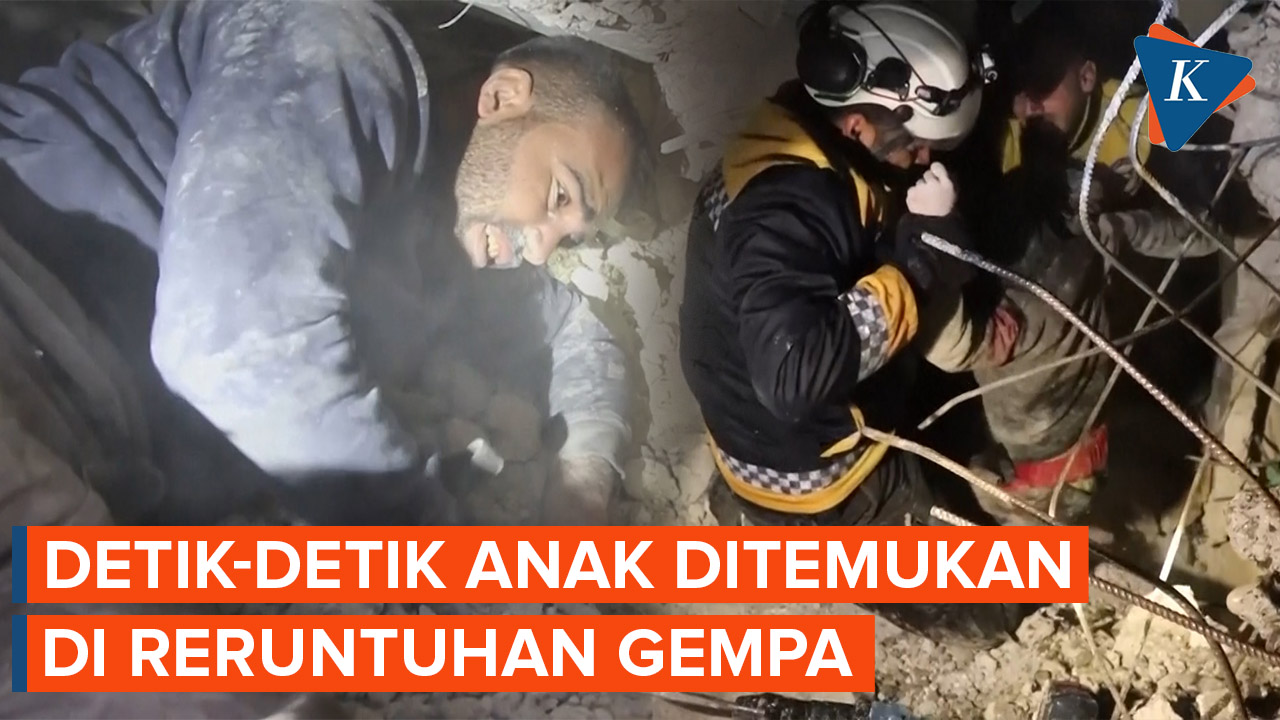 Detik-detik Penyelamatan Anak di Bawah Reruntuhan akibat Gempa