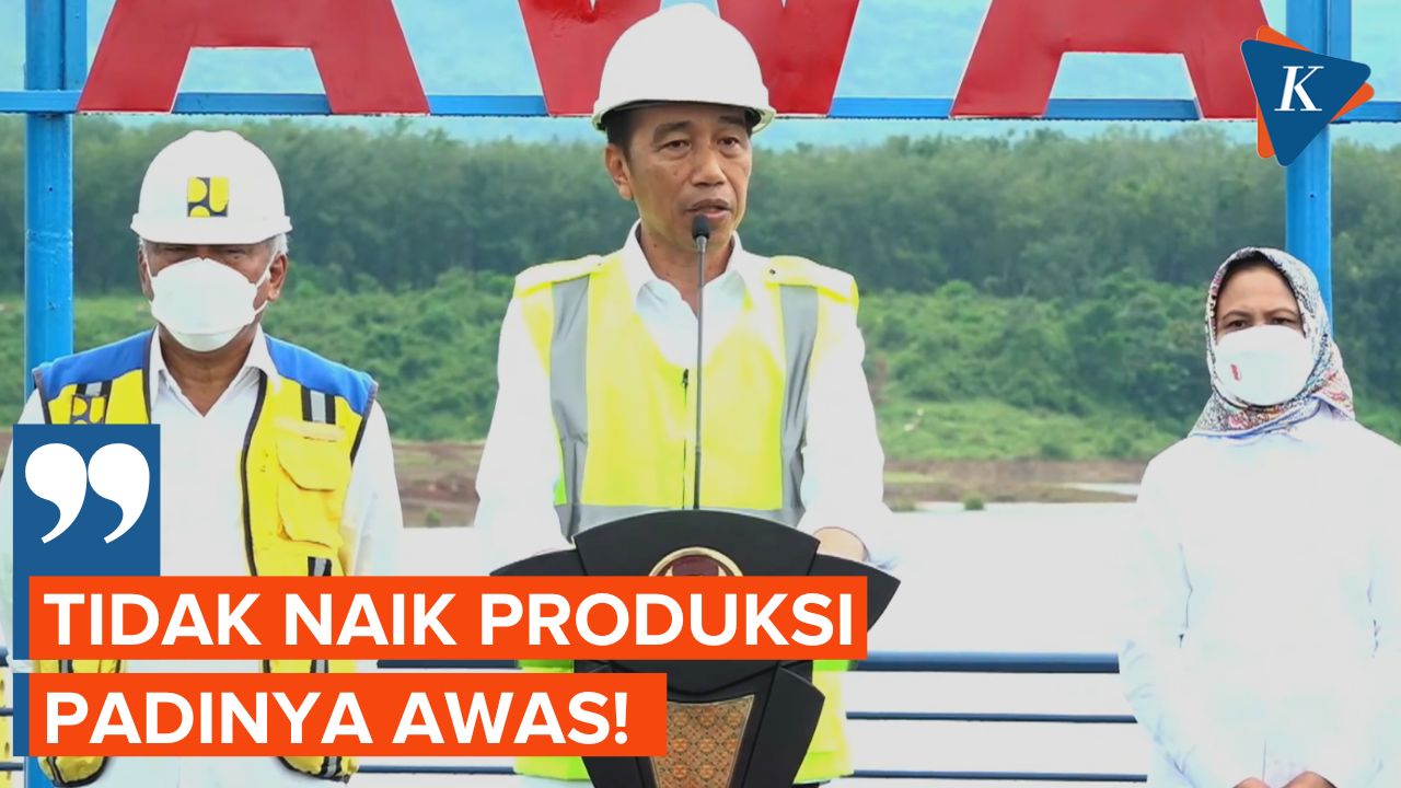 Resmikan Bendungan Sadawarna, Jokowi Minta Produksi Padi Meningkat