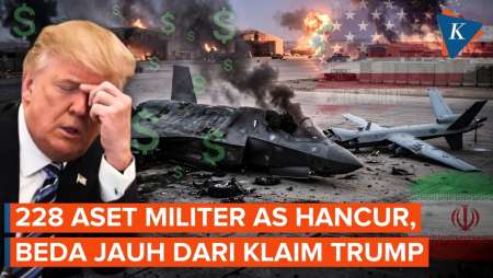Lebih "Ngeri" Dari Klaim Trump, 228 Aset Militer AS Hancur Di Perang Iran