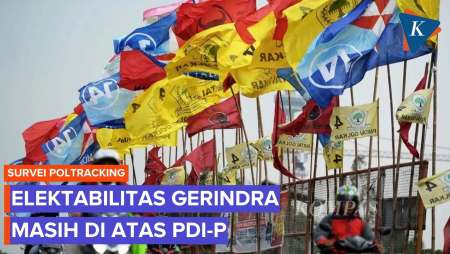 Survei Poltracking: Elektabilitas Partai Gerindra Di Atas PDI-P Dan Golkar