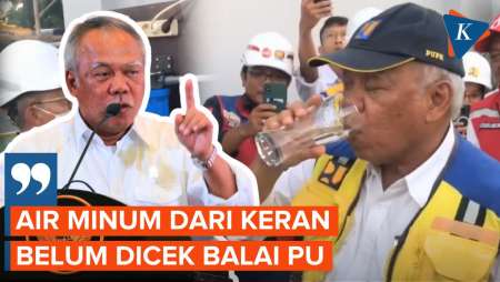 Momen Menteri Basuki Minum Air Keran di IKN, Sebut Belum Semua Siap Dikonsumsi