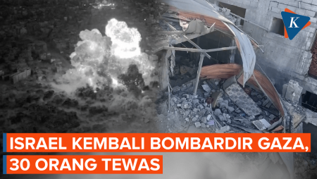 Israel Kembali Bom Gaza Di Tengah Gencatan Senjata, 30 Orang Tewas