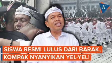 Momen 273 Siswa Lulus dari Barak Militer Lantunkan Yel-yel