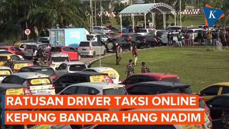 Duduk Perkara Ratusan Sopir Taksi Online Kepung Bandara Hang Nadim Batam