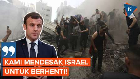 Presiden Perancis Minta Israel Setop Bunuh Bayi dan Perempuan di Gaza