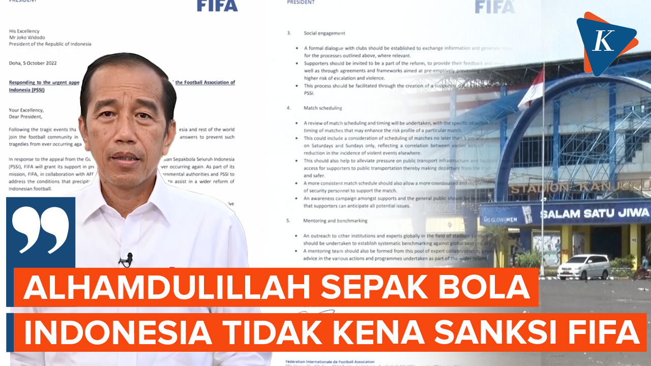 Jokowi Pastikan Sepak Bola Indonesia Tak Kena Sanksi FIFA