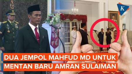 Sambil Senyum, Mahfud MD Beri 2 Jempol ke Amran Sulaiman…