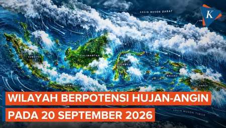 BMKG Peringatkan Potensi Hujan Dan Angin Kencang 20 September 2026, Ini Wilayahnya