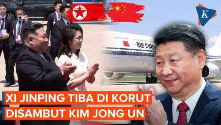 Xi Jinping Tiba Di Korut, Disambut Langsung Kim Jong Un Di Bandara