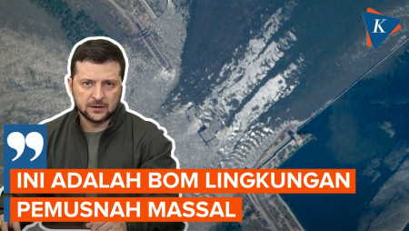 Zelensky Sebut Rusia Dalang Serangan di Bendungan Kakhovka