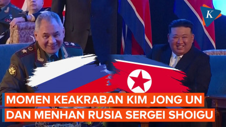 Momen Keakraban Kim Jong Un dan Menhan Rusia Sergei Shoigu