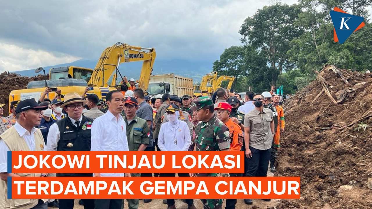 Jokowi Tinjau Lokasi Terdampak Gempa Cianjur