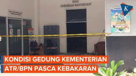 Ada Garis Kuning, Ini Kondisi Terkini Gedung Kementerian ATR/BPN Pasca Kebakaran