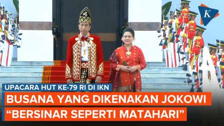 Upacara Penurunan Bendera di IKN, Jokowi Pakai Baju Adat Banjar, Ini Maknanya…