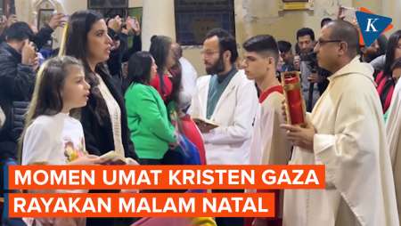 Momen Umat Kristiani Gaza Rayakan Malam Natal di Tengah Perang Israel vs Hamas