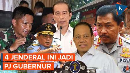 Jokowi Tunjuk 4 Jenderal Jadi Penjabat Gubernur